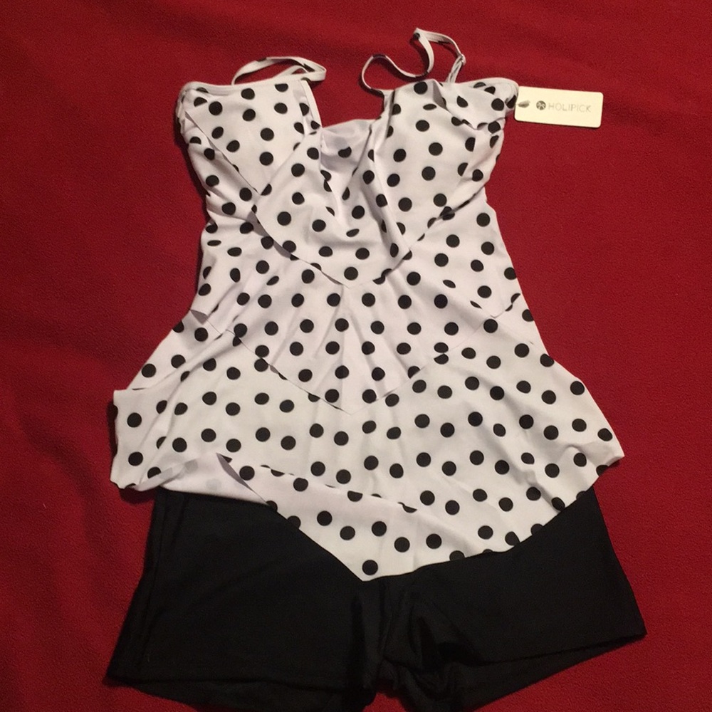 Woman’s 2 piece bathing suit.